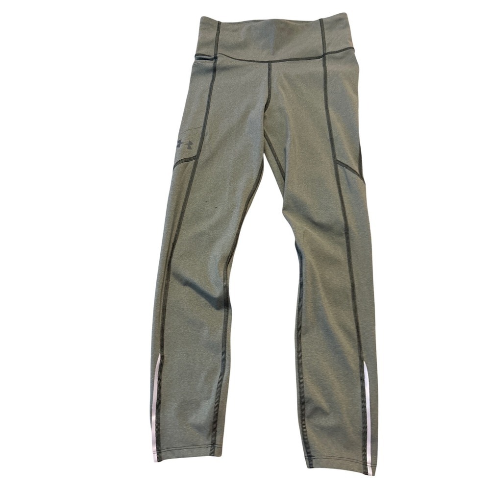 Under Armour HeatGear Womens  Green Pocket Leggings Running Tights‎ SM